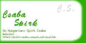 csaba spirk business card